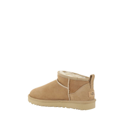 UGG Beige Suede Leather Ankle Boots