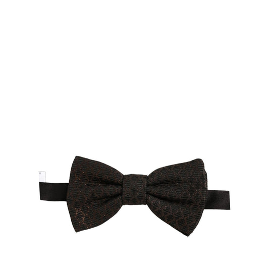 Dolce & Gabbana Men Brown 100% Silk Adjustable Neck Papillon Bow Tie