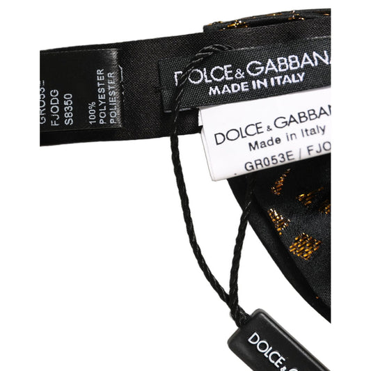 Dolce & Gabbana Dark Gray Speckle Pattern Adjustable Neck Papillon Bow Tie