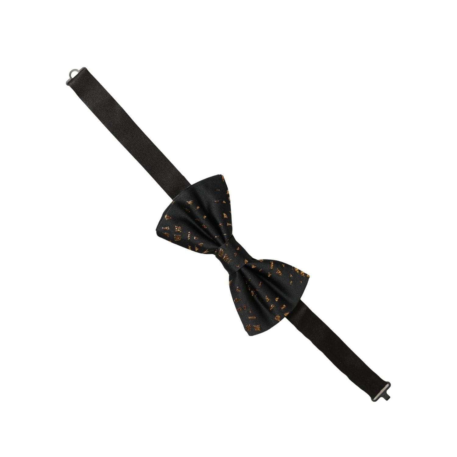 Dolce & Gabbana Dark Gray Speckle Pattern Adjustable Neck Papillon Bow Tie