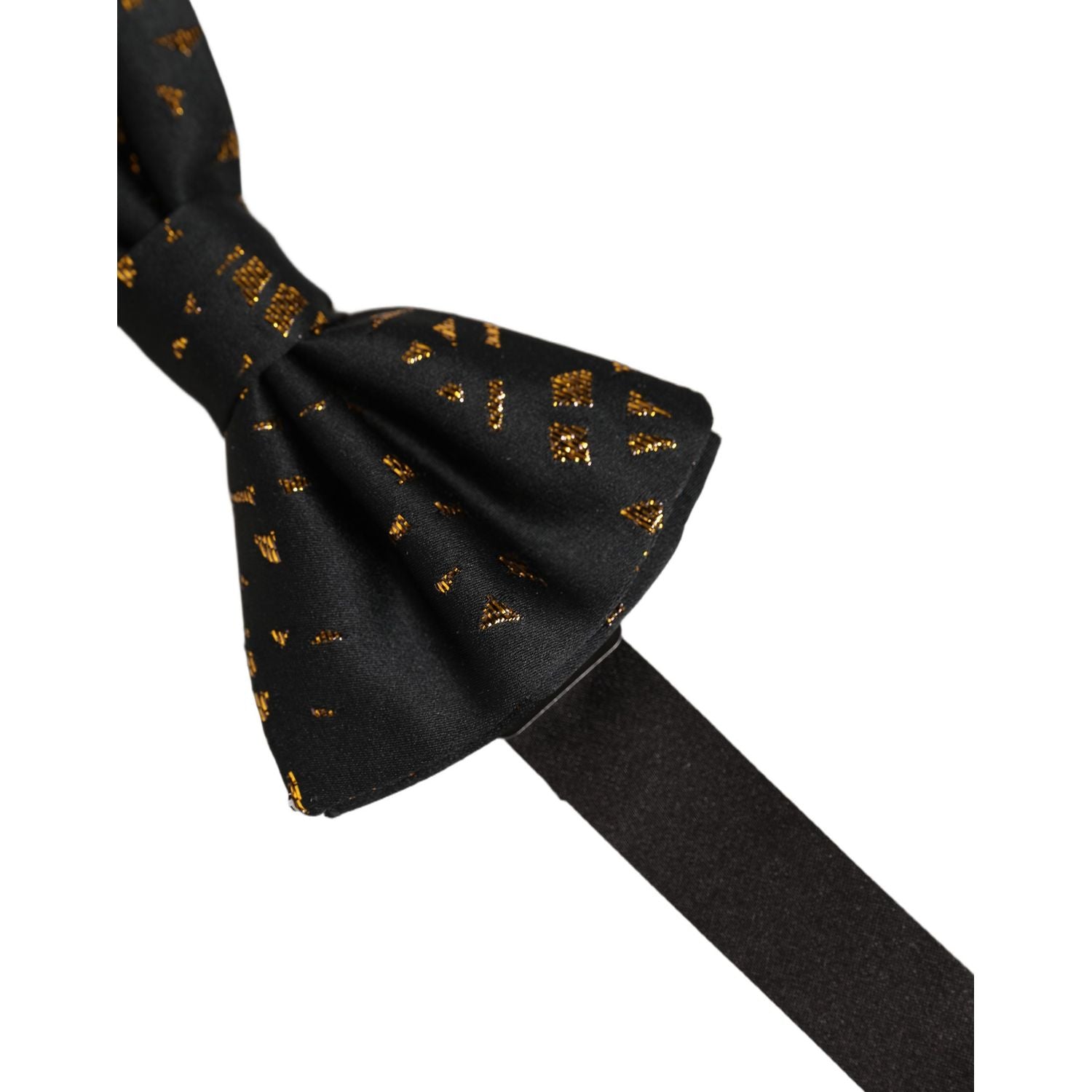 Dolce & Gabbana Dark Gray Speckle Pattern Adjustable Neck Papillon Bow Tie