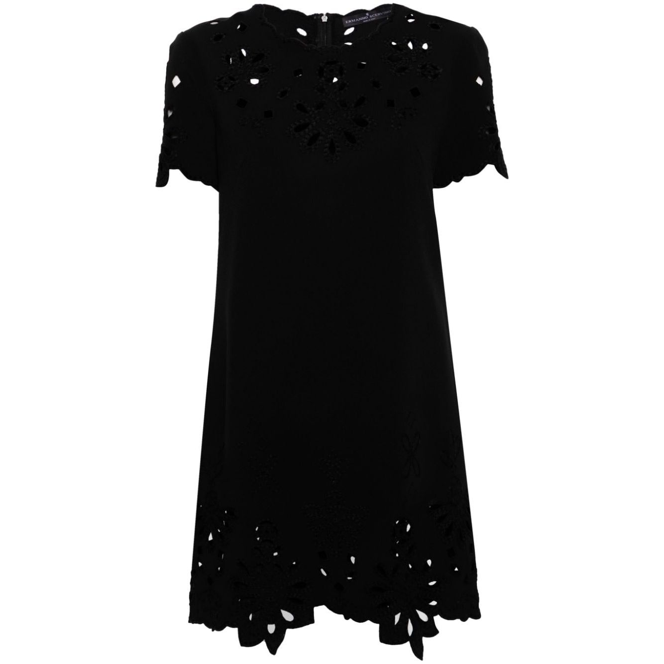 Ermanno Scervino Embroidered cotton short dress