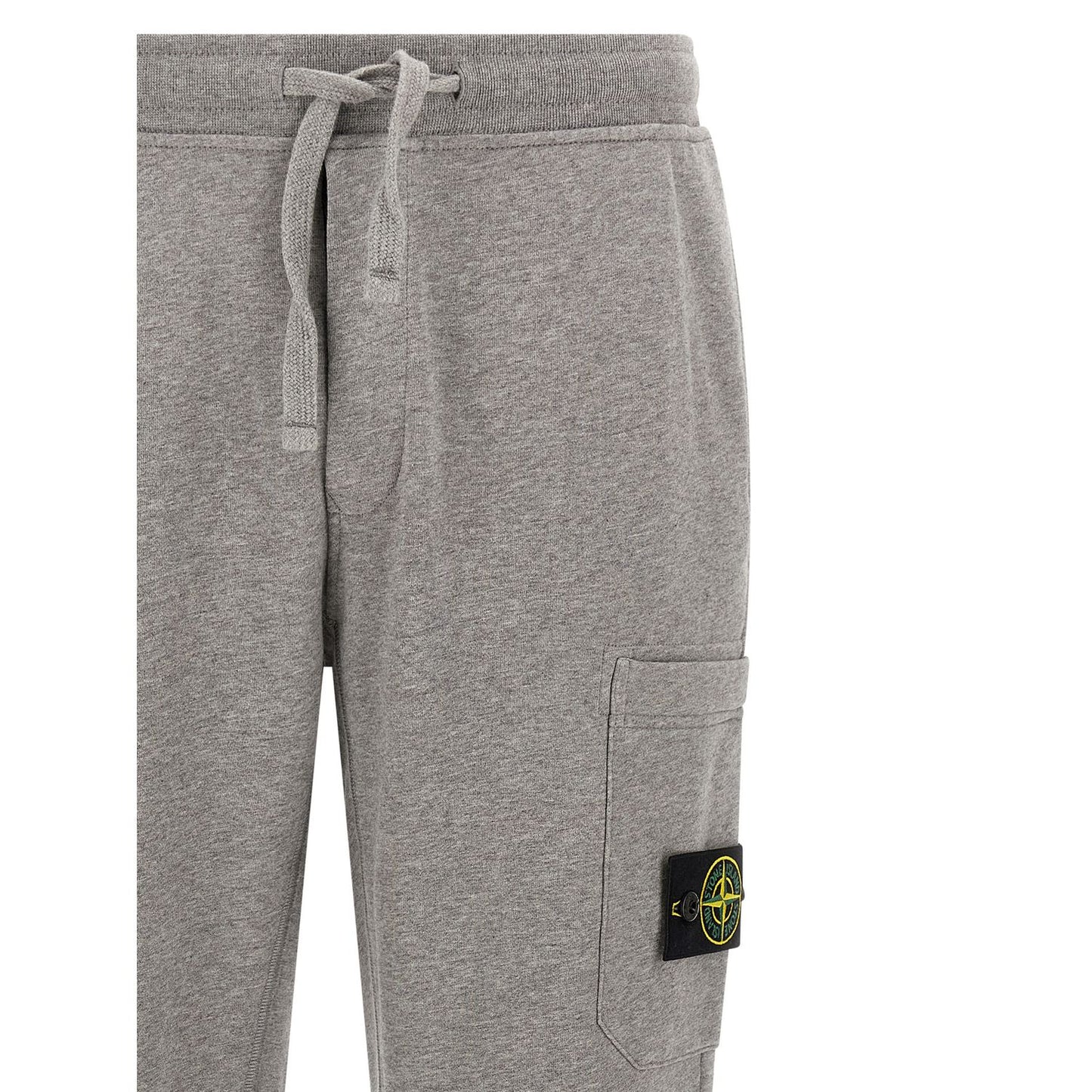 Stone Island Gray Cotton Joggers (Workout Pants)