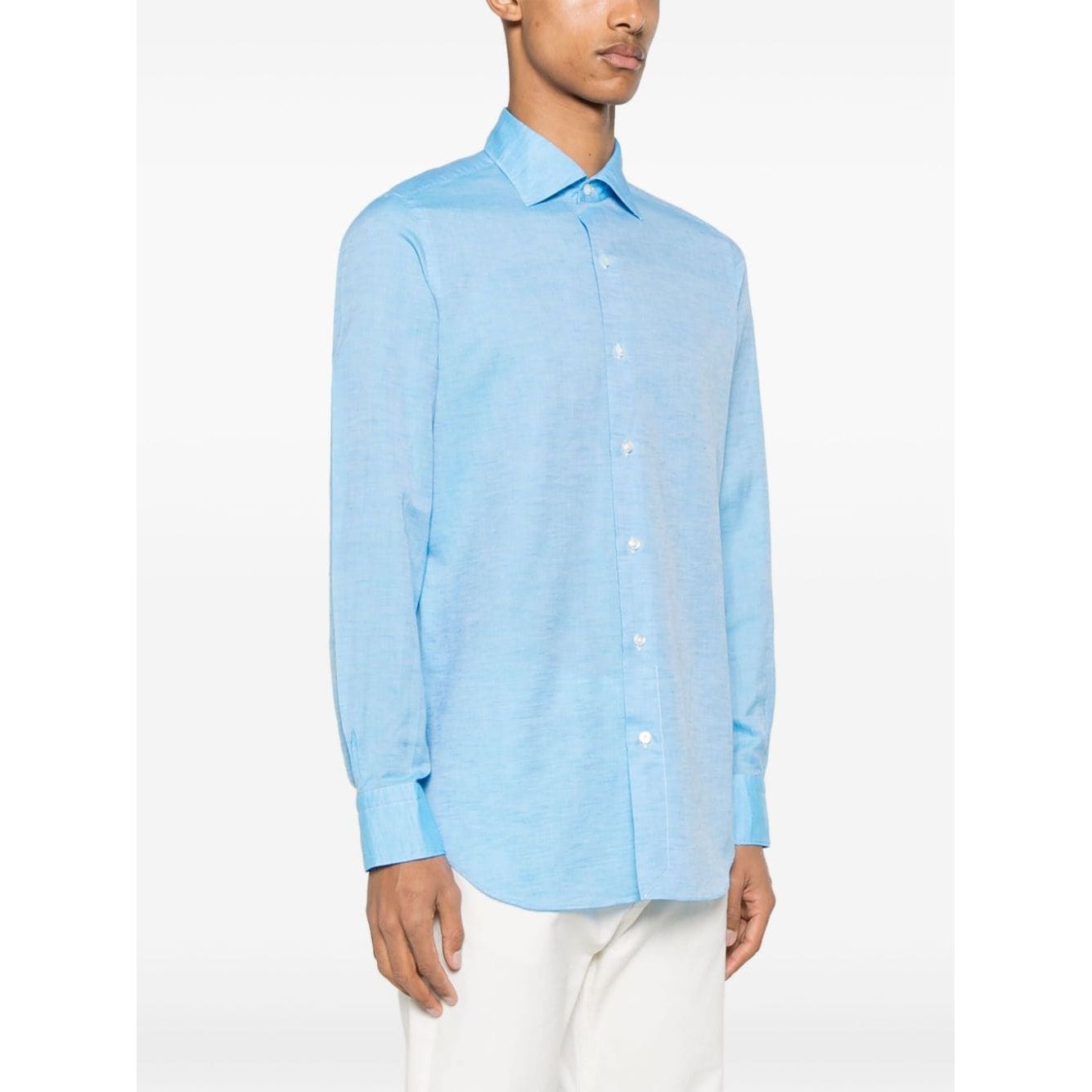 FINAMORE 1925 NAPOLI Shirts Clear Blue Shirts
