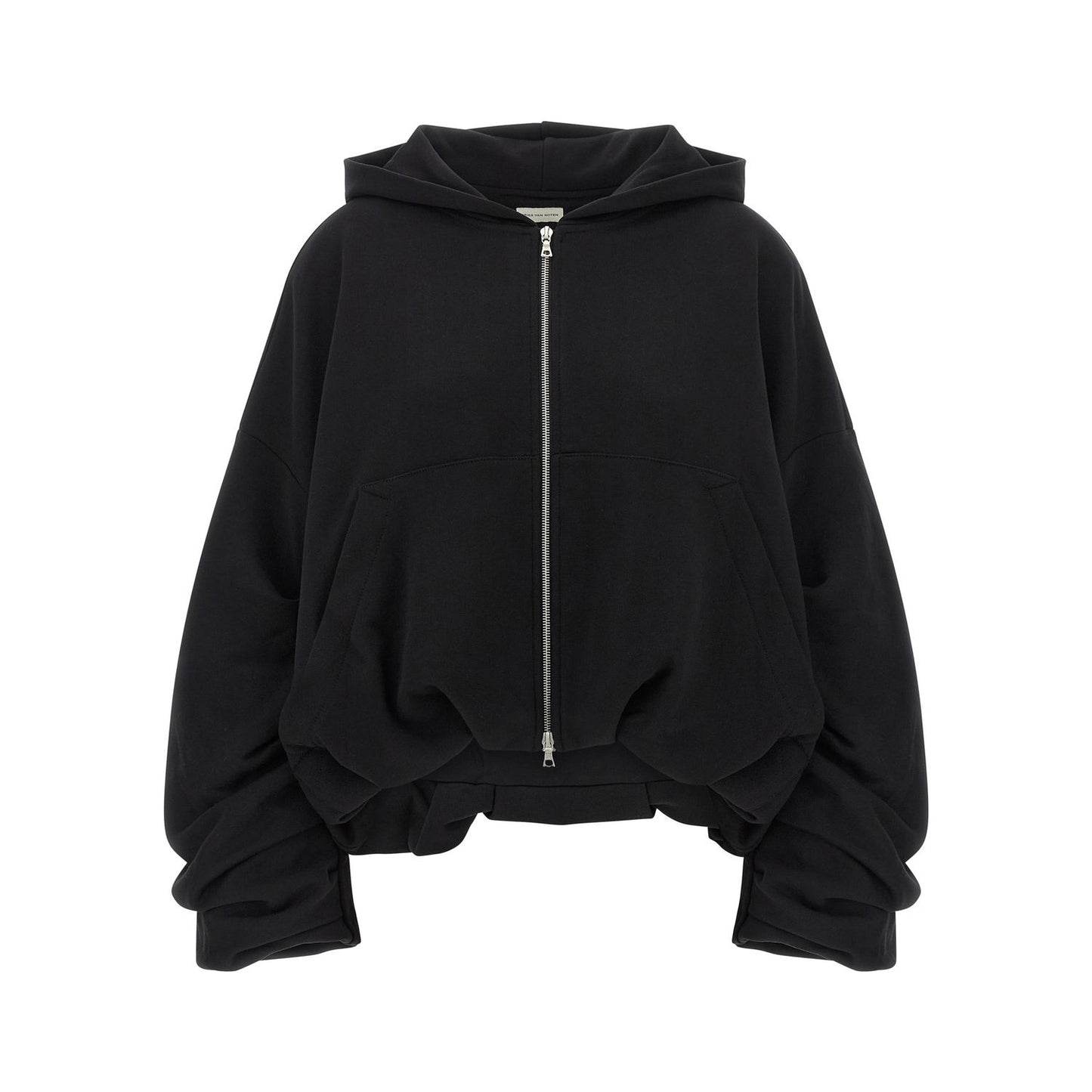 Dries Van Noten Black Cotton Hoodie