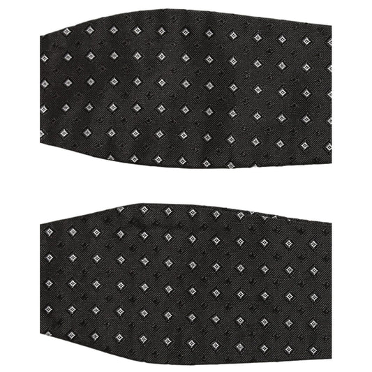 Dolce & Gabbana Black White Polka Dot Adjustable Neck Papillon Bow Tie