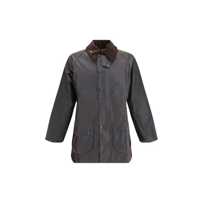 Barbour Black Cotton Full-Length Jacket