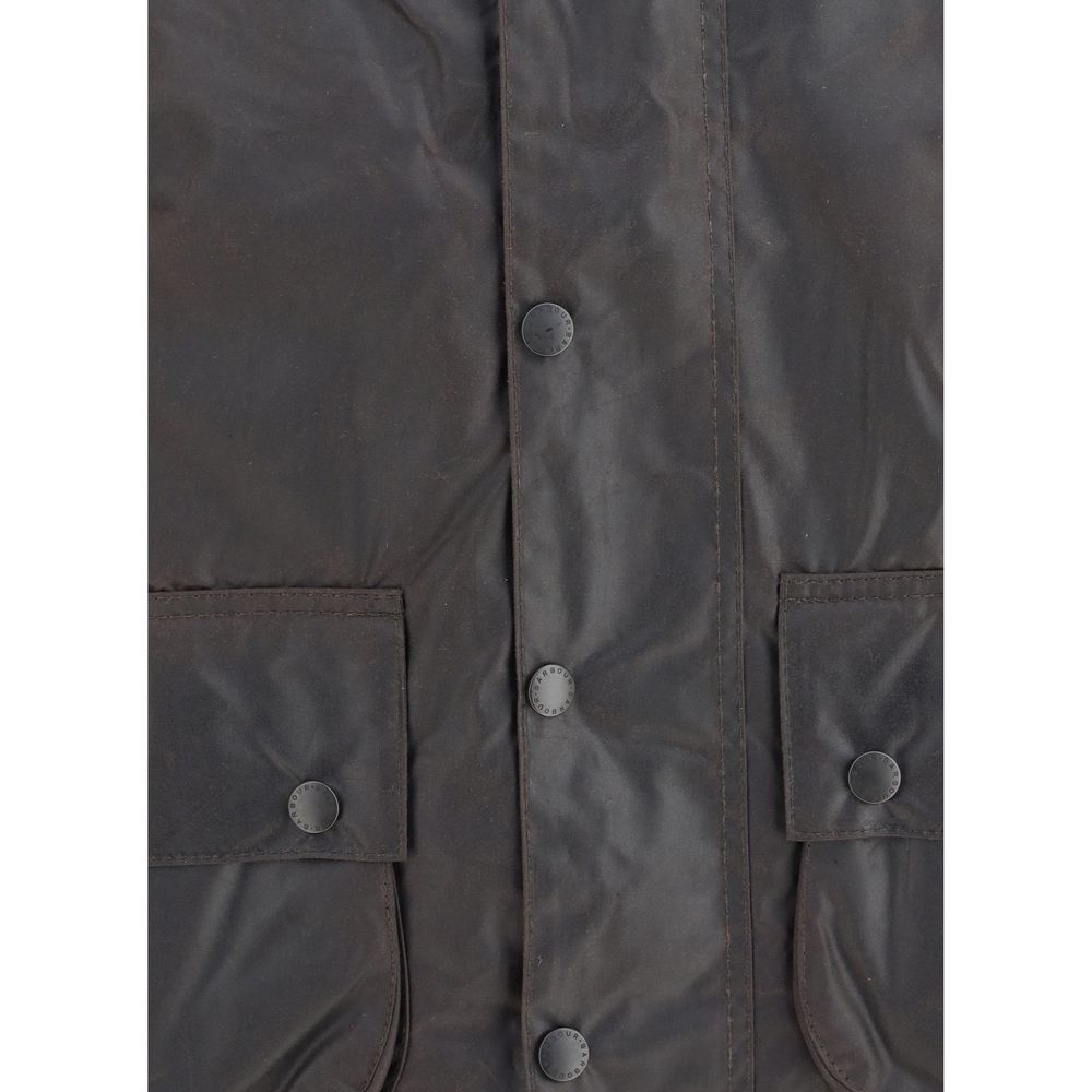 Barbour Black Cotton Full-Length Jacket