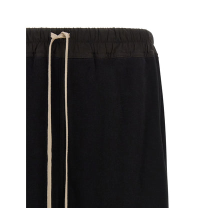 Rick Owens Black Cotton Bermuda Shorts