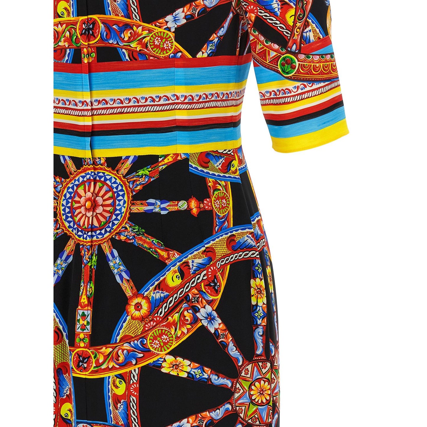 Dolce & Gabbana Multicolor Silk Midi Dress