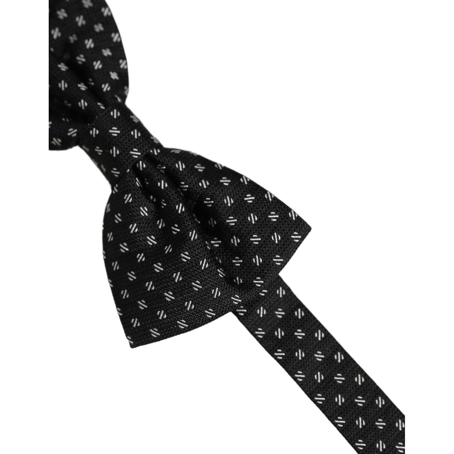Dolce & Gabbana Men Dark Gray Patterned Adjustable Neck Papillon Bow Tie