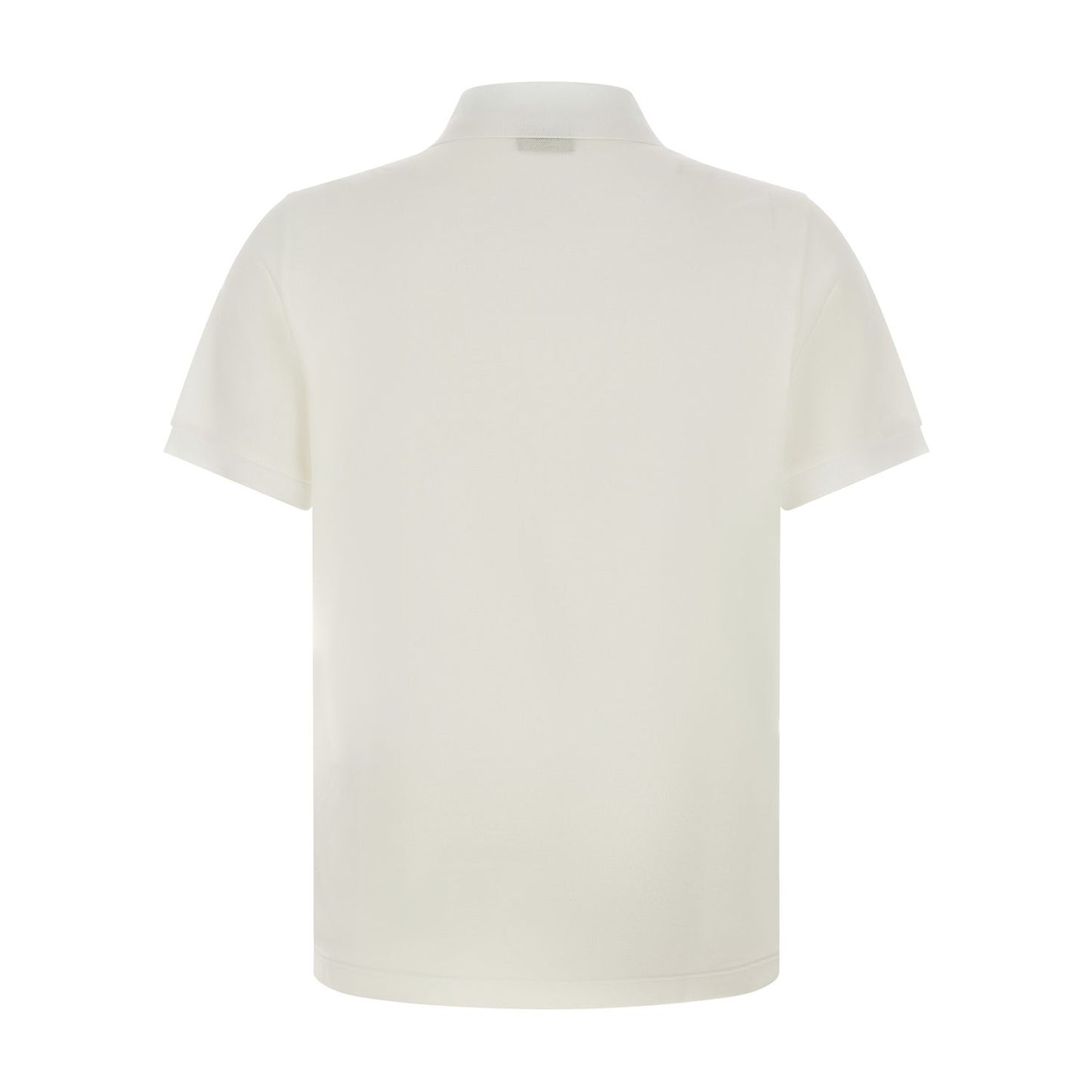 Fendi White Cotton Polo Shirt