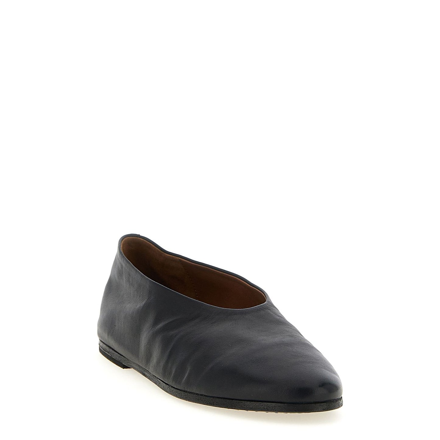 Marsell Black Calfskin Ballet Flats