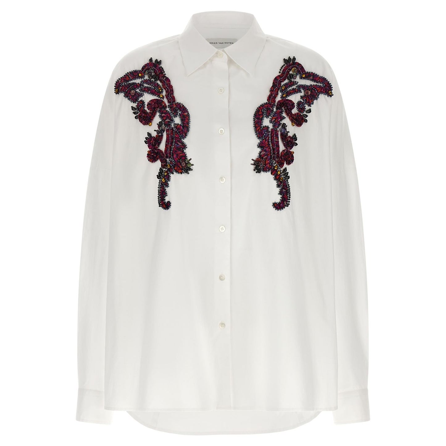 Dries Van Noten White Cotton Blouse
