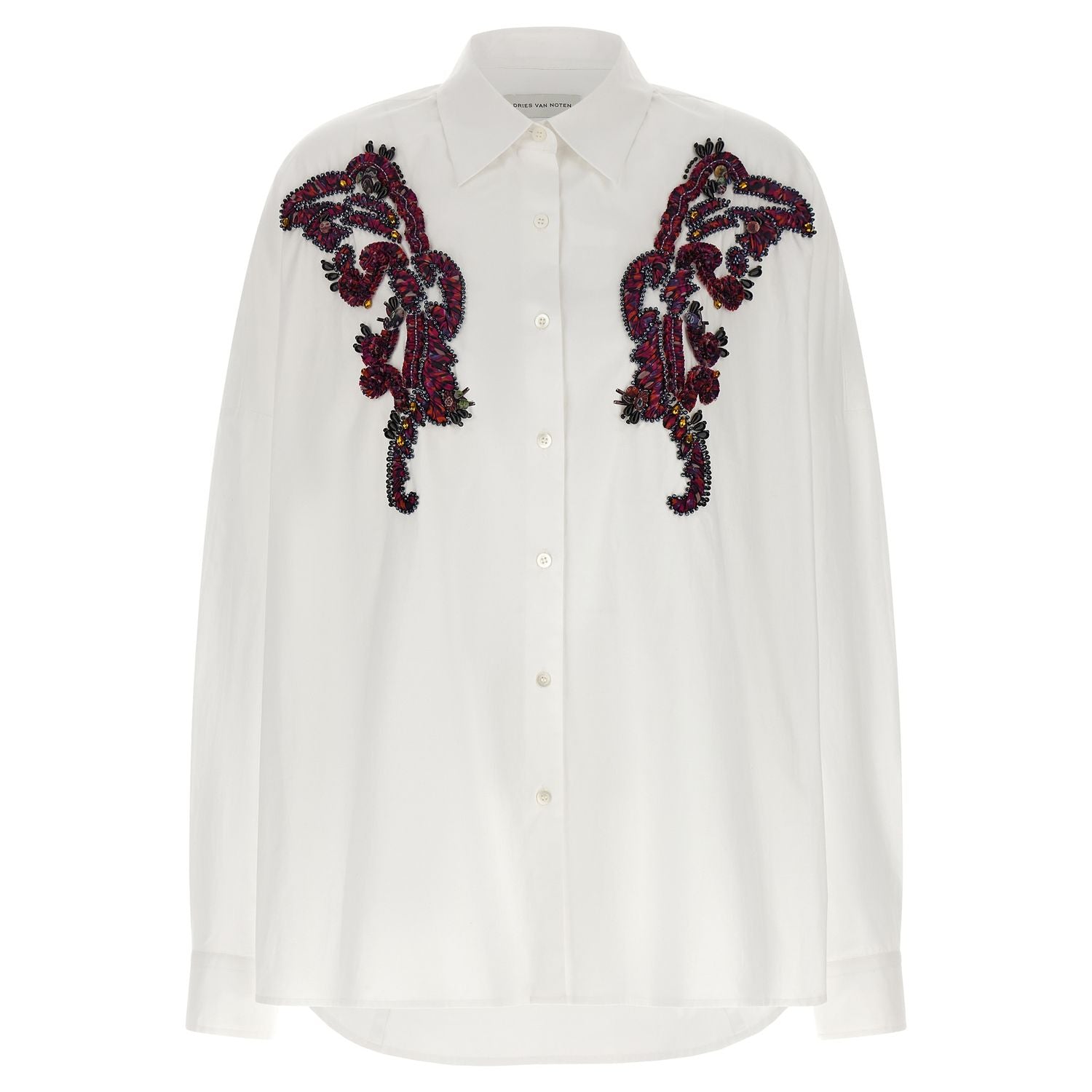 Dries Van Noten White Cotton Blouse