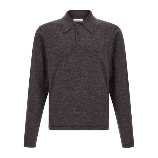 Lemaire Brown Wool Polo Shirt