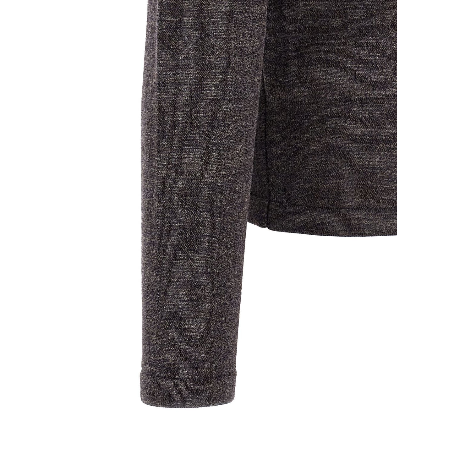 Lemaire Brown Wool Polo Shirt