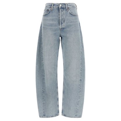 Agolde Blue Cotton High-Waisted Jean