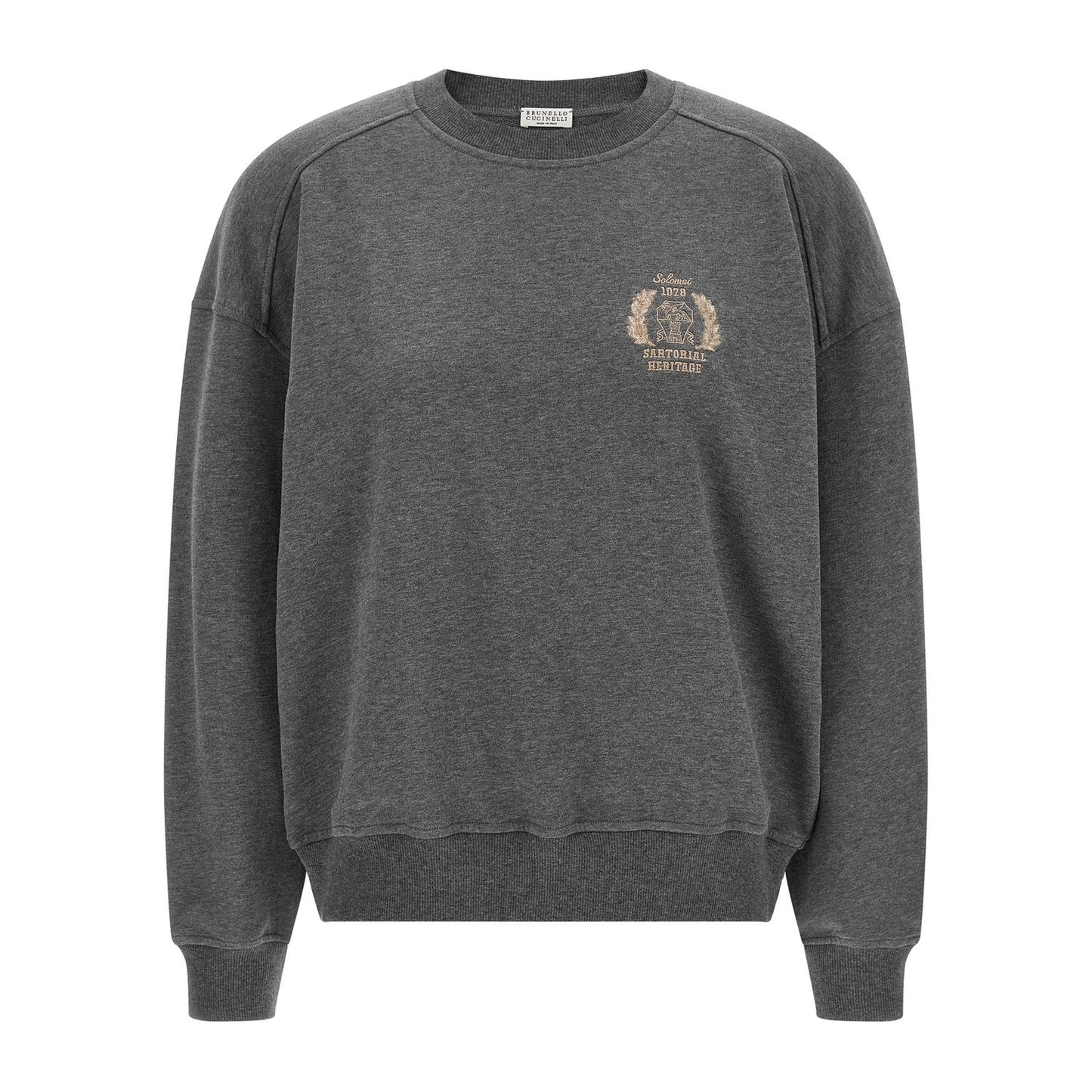 Brunello Cucinelli Gray Cotton Sweatshirt