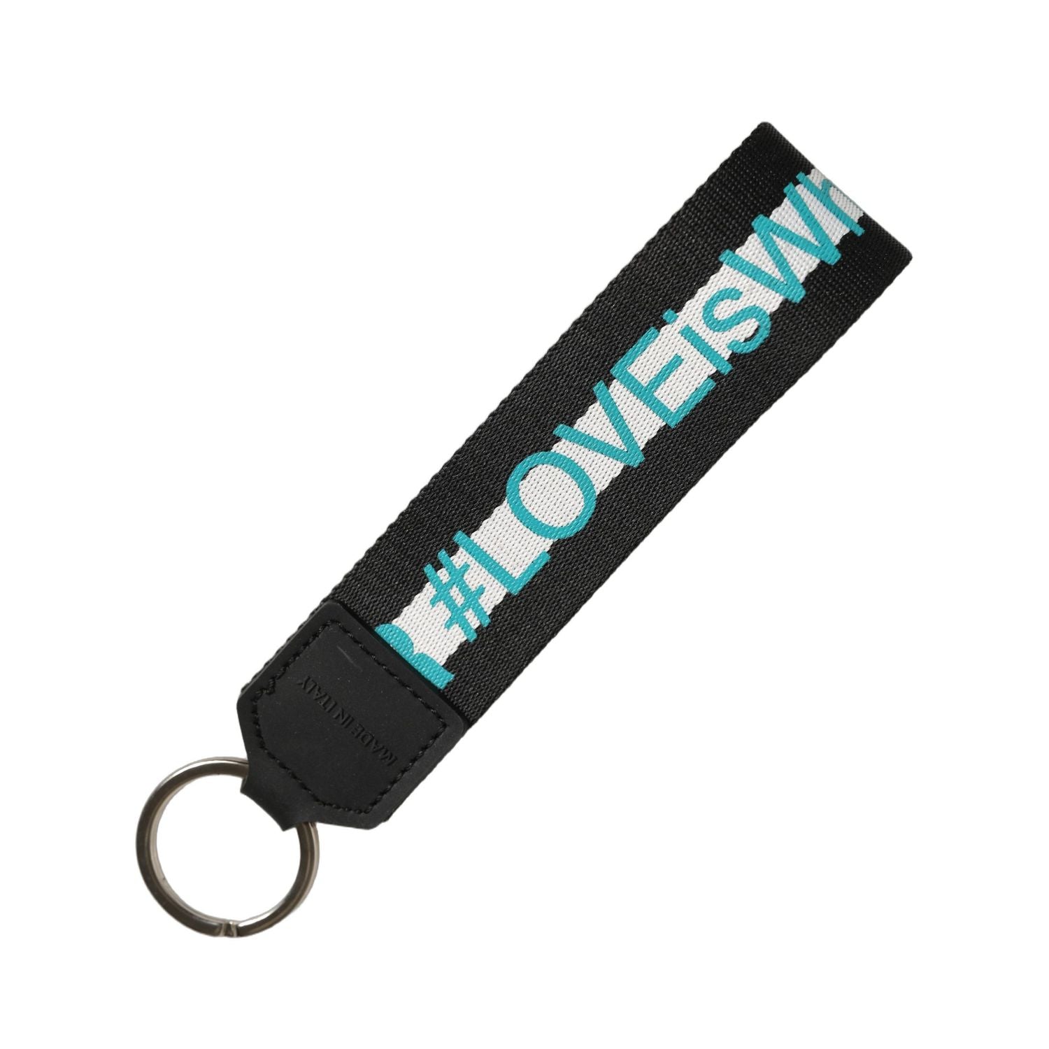 Dolce & Gabbana Multicolor Logo Polyester Brass Holder Keychain Keyring