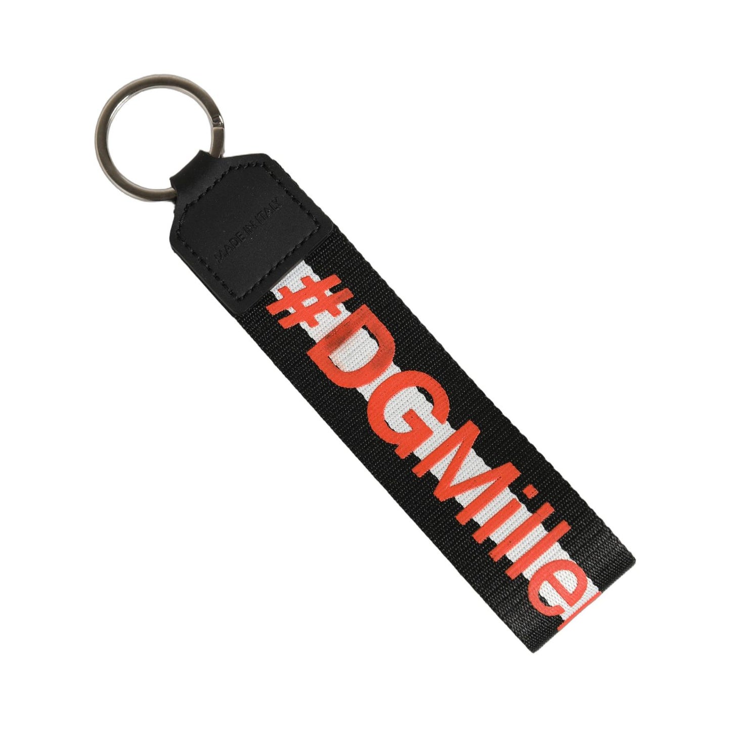 Dolce & Gabbana Multicolor Logo Polyester Brass Holder Keychain Keyring