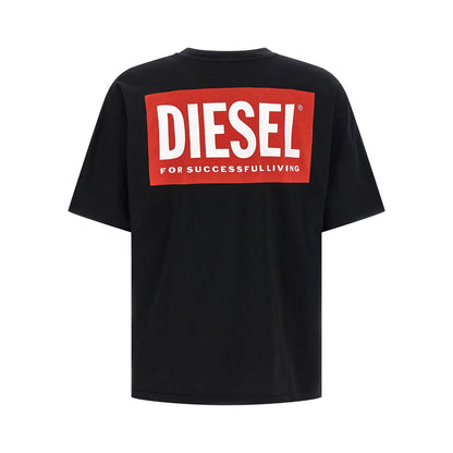 Diesel Black Cotton T-Shirt