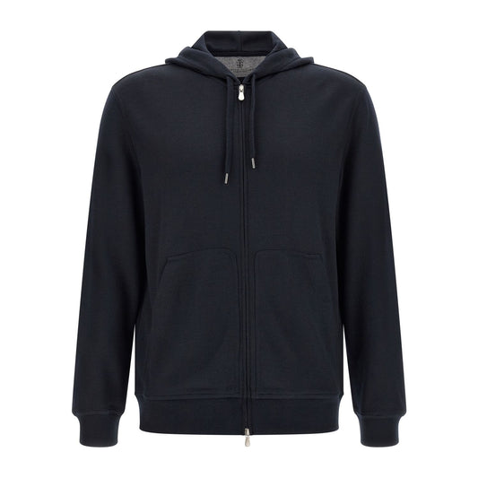 Brunello Cucinelli Blue Cashmere Cardigan