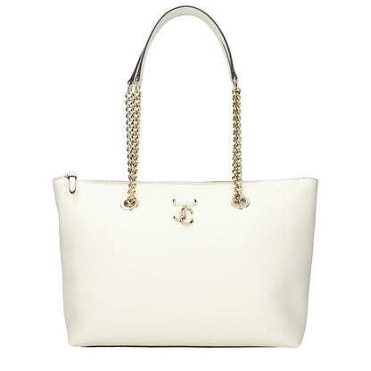 Jimmy Choo White Leather Shoulder Bag