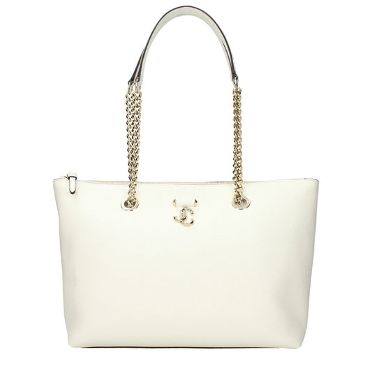 Jimmy Choo White Leather Shoulder Bag