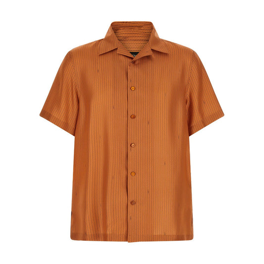 Fendi Orange Silk Blouse