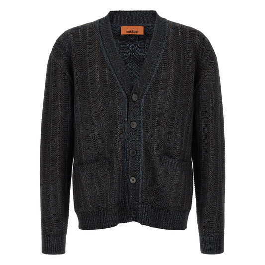 Missoni Blue Viscose Cardigan