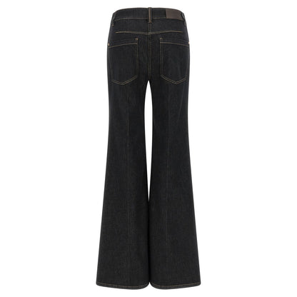 Brunello Cucinelli Blue Cotton Flared Jeans