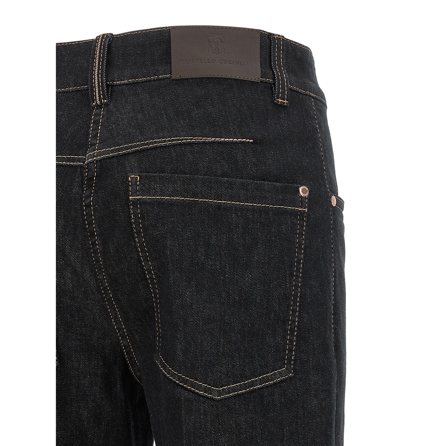 Brunello Cucinelli Blue Cotton Flared Jeans