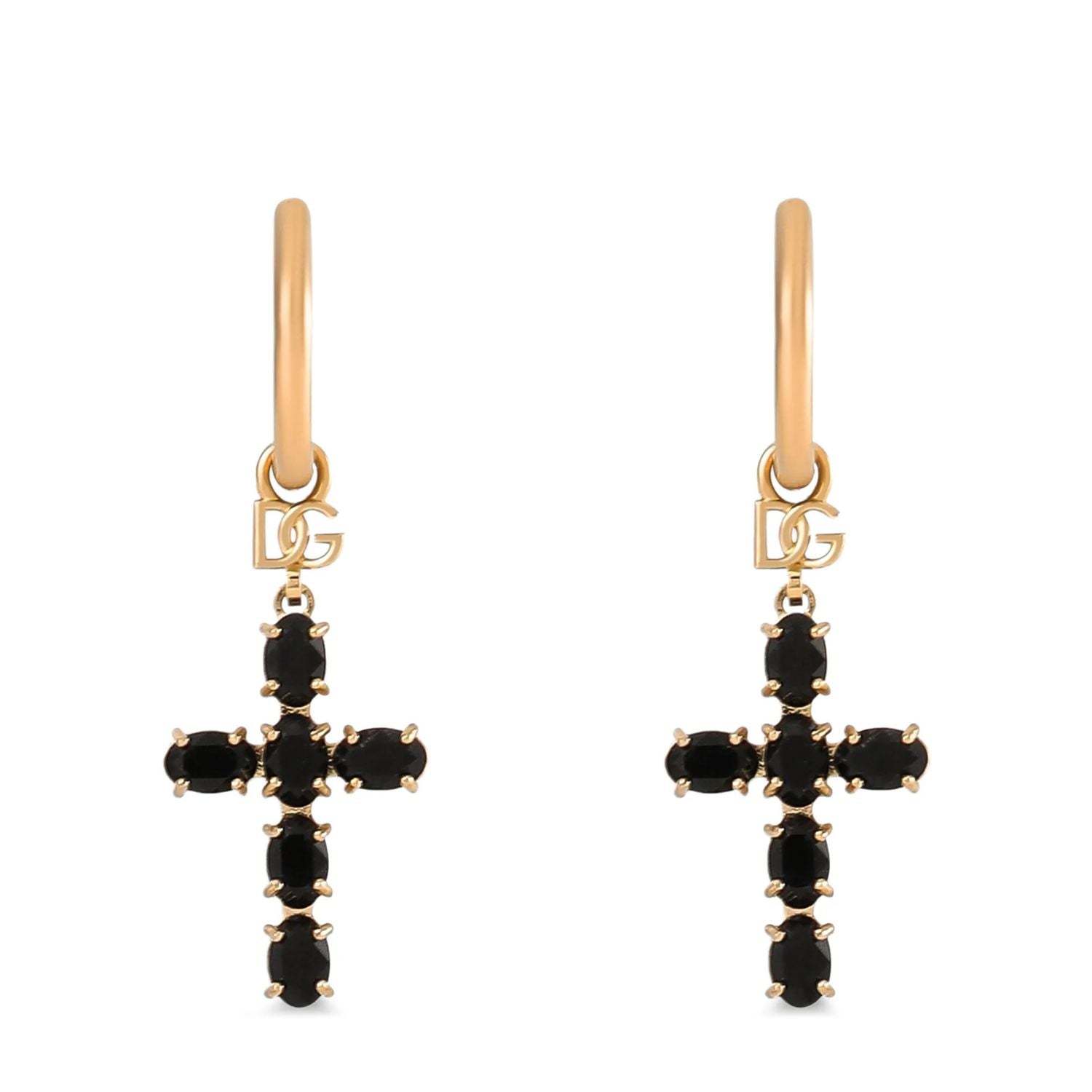 Dolce & Gabbana Black Brass Earrings