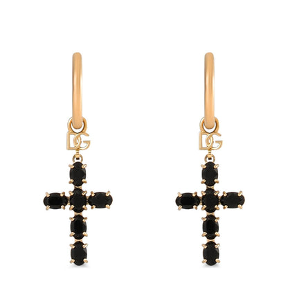 Dolce & Gabbana Black Brass Earrings