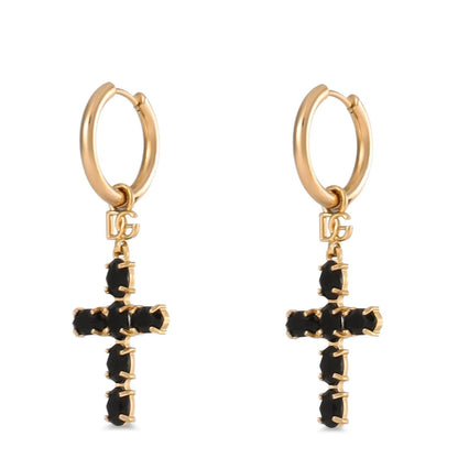 Dolce & Gabbana Black Brass Earrings