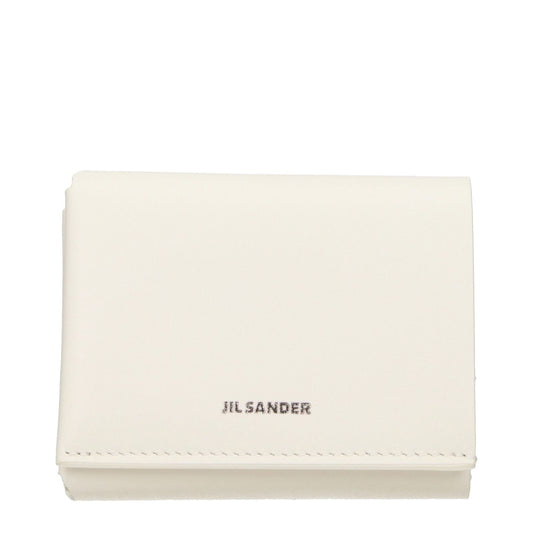 Jil Sander Beige Leather Wallet