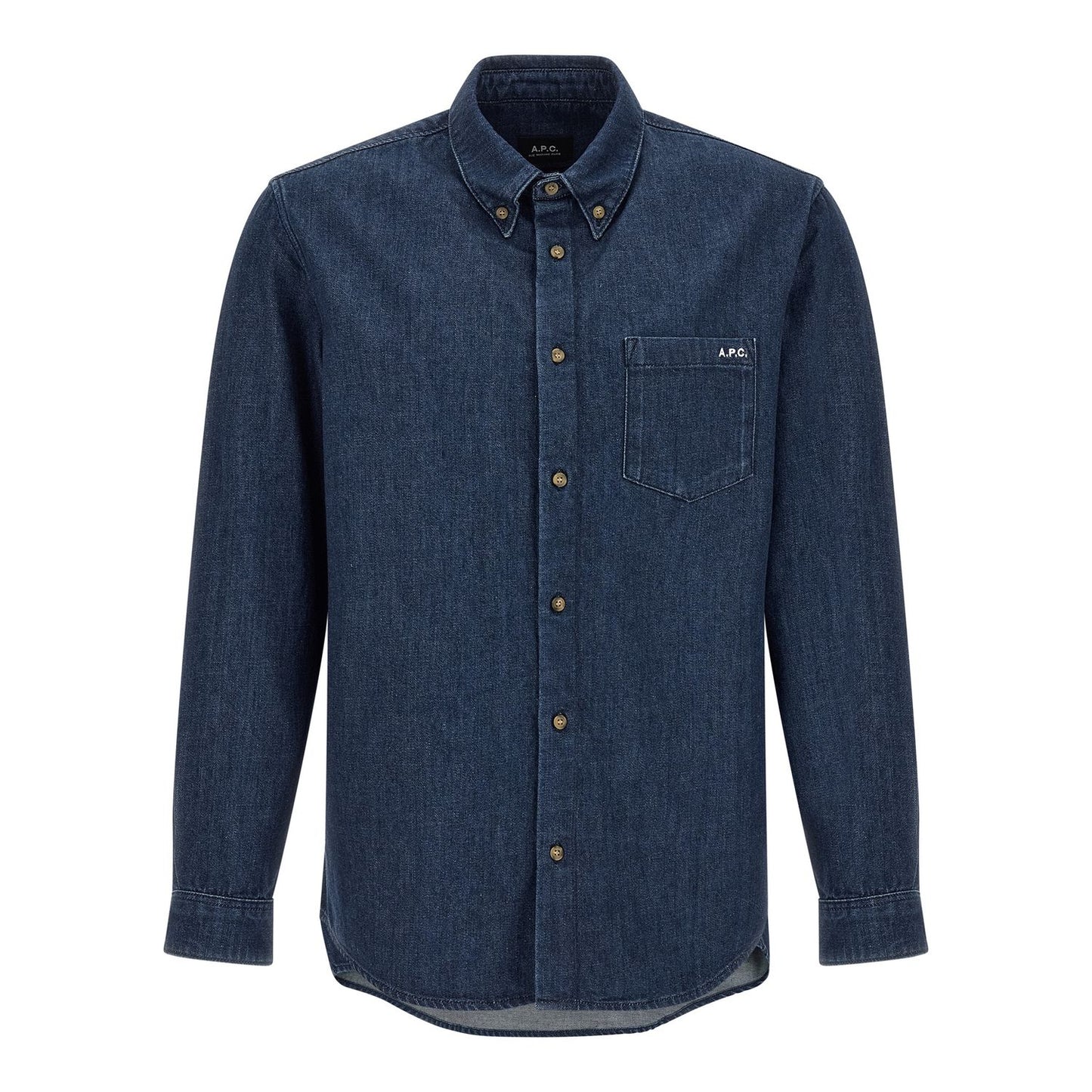 A.P.C. Blue Cotton Blouse