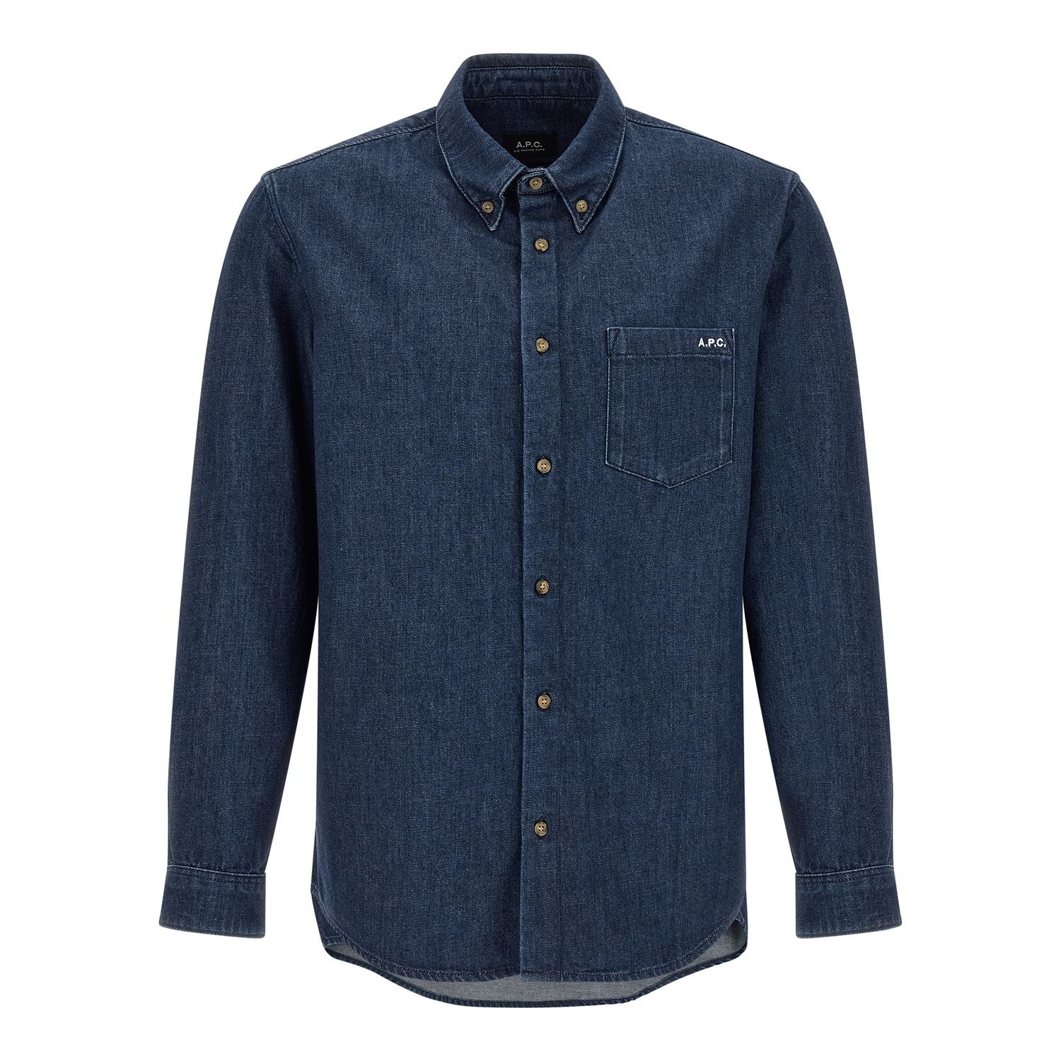 A.P.C. Blue Cotton Blouse