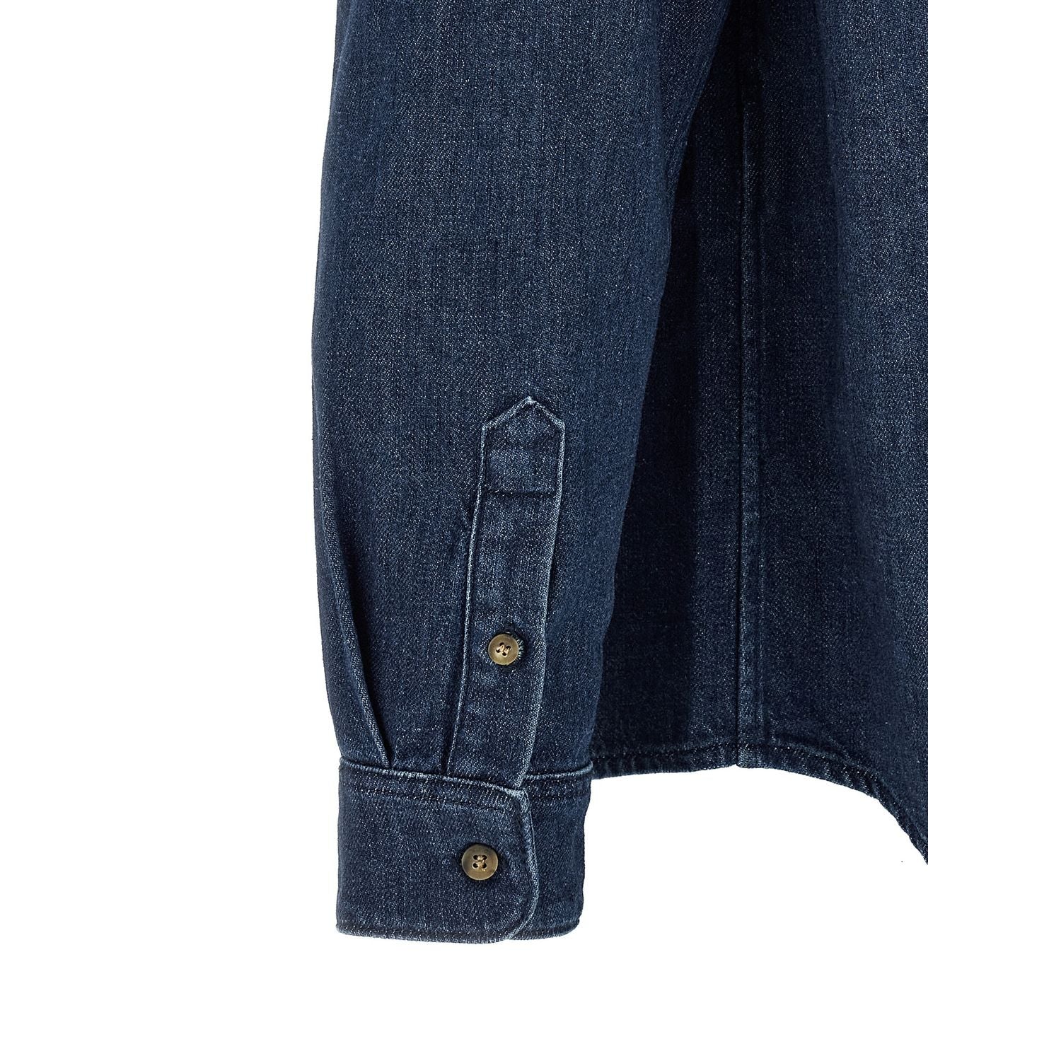 A.P.C. Blue Cotton Blouse