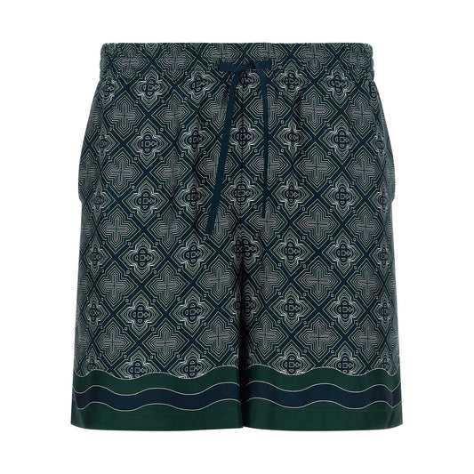 Casablanca Multicolor Silk Bermuda Shorts