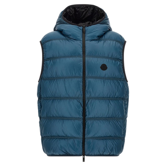 Moncler Blue Polyamide Full-Length Jacket