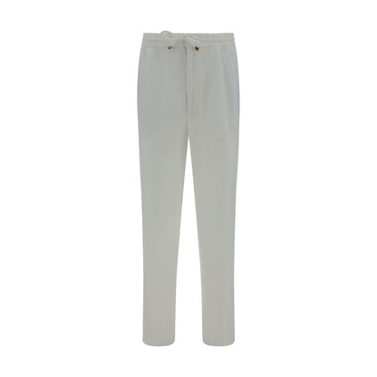 Brunello Cucinelli White Linen Casual Pants