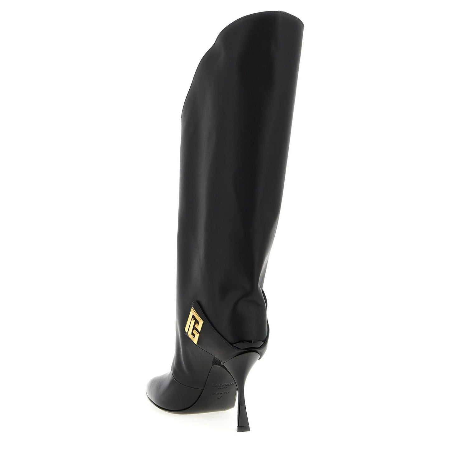 Balmain Black Calfskin Over The Knee