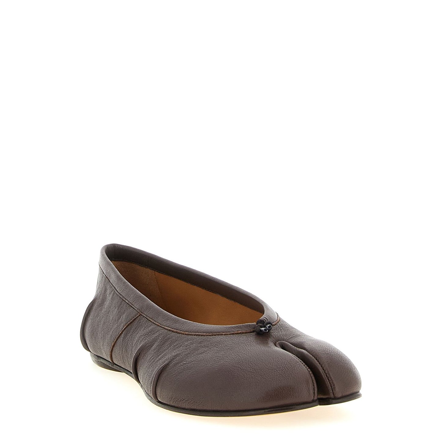 Maison Margiela Brown Lamb Leather Ballet Flats