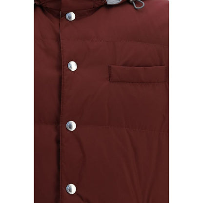Brunello Cucinelli Bordeaux Polyester Sleeveless Jacket