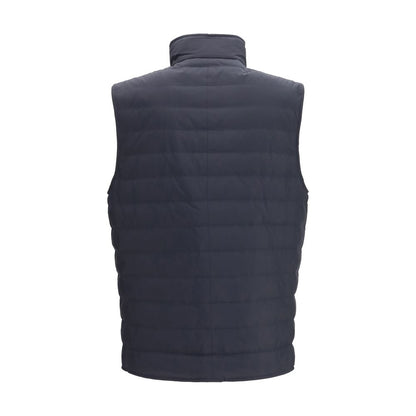 Brunello Cucinelli Blue Polyester Sleeveless Jacket