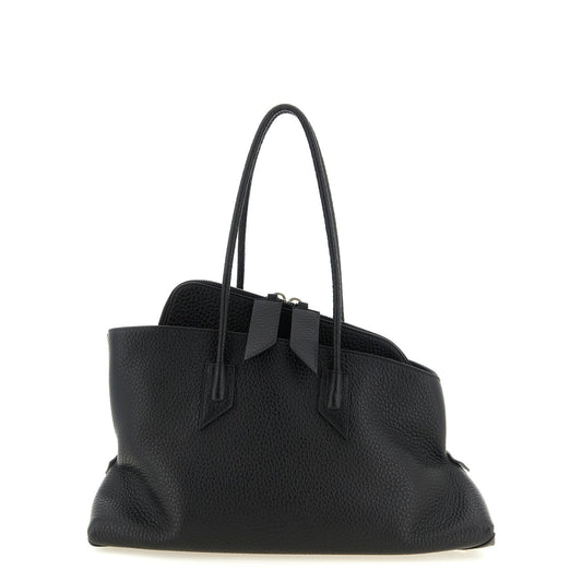 The Attico Black Bovine Leather Shoulder Bag