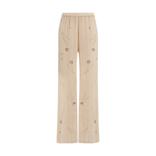 Forte_Forte Multicolor Viscose Flared Pants