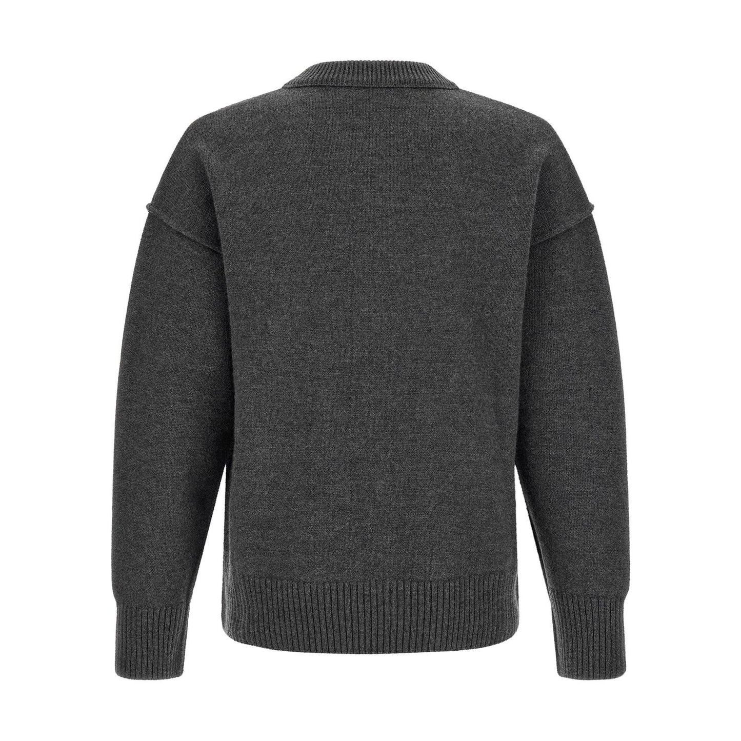 Ami Paris Gray Wool Cardigan